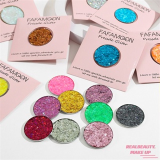 FAFAMOON Monochrome Eyeshadow Palette Diamond Glitter Discoloration Eyeshadow Highlighter Sequins Waterproof Lasting Eyes Makeup Pigments [realbeauty]