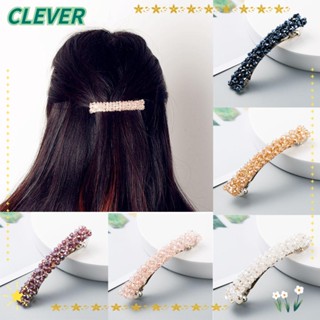 Clever กิ๊บติดผม ทรงเรขาคณิต ประดับเพชร 7 สี 1 ชิ้น