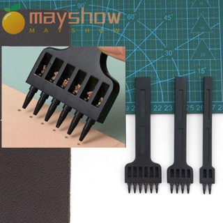 Mayshow งานฝีมือหนังโลหะผสม DIY แกะสลักงานรอบเย็บเจาะ