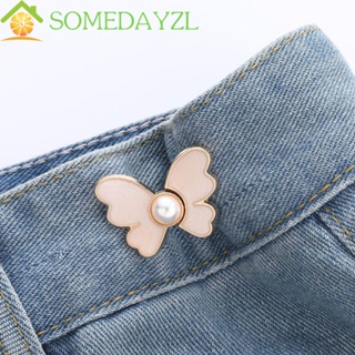 Somedayzl กระดุมยีน หัวเข็มขัดเอว ถอดออกได้ หลากสี กระโปรงผีเสื้อ DIY ปรับได้ มีสไตล์