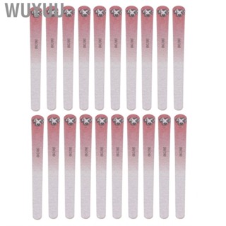 Wuyuu (Pink)20 Pcs (180 Or 240 Grit) Nail Files Double Sided Reusable Washable