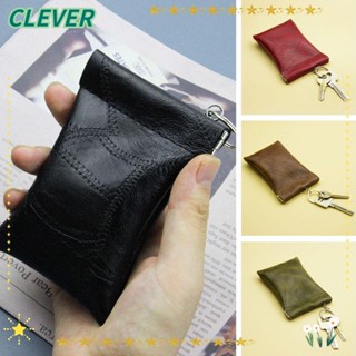 Clever กระเป๋าสตางค์ กระเป๋าใส่เหรียญ หนัง PU ขนาดเล็ก แบบพกพา ใส่บัตรเครดิตได้ สําหรับผู้หญิง และผู้ชาย