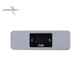 Itgz เคส M.2 NVMe SATA NGFF SSD USB 3.2 Gen2 10Gbps 2280 M.2 สีเทา