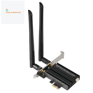 Ax3000 MT7921 PCIE อะแดปเตอร์รับสัญญาณเครือข่าย WIFI บลูทูธไร้สาย 5.2 PCB+Metal