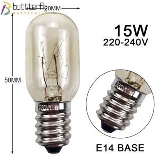 Buttterfly หลอดไฟทังสเตน LED T20 2023 220V ขั้วต่อ E14 ขนาดเล็ก สีขาว สําหรับตู้เย็น บ้าน