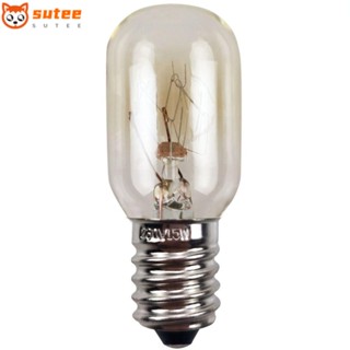 Sutee หลอดไฟทังสเตน LED T20 E14 15W ขนาดเล็ก แบบพกพา สีขาว สําหรับตู้เย็น