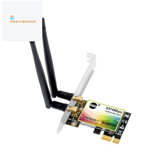 Ssu อะแดปเตอร์การ์ด WiFi ไร้สาย 5374Mbps WiFi6E PCIe Dual-Band 2.4G/5GHz PCI-Express สําหรับคอมพิวเตอร์ PC AXE6000(A)