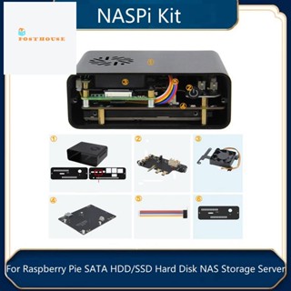 Naspi ชุดเคสโลหะ บอร์ดขยาย X823 บอร์ด X-C1 พัดลม PWM แบบเปลี่ยน สําหรับฮาร์ดดิสก์ Raspberry Pie SATA HDD SSD NAS