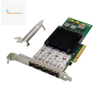 การ์ดเครือข่ายเซิร์ฟเวอร์ PClE X8 BCM57840 4 พอร์ต 10G SFP+ การ์ดเครือข่ายไฟเบอร์ PCI-Express