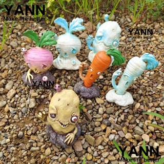 Yann1 ของตกแต่งฮาโลวีน วัตถุที่สวยงาม แครอท ผัก ผลไม้ ซอมบี้ มันฝรั่ง งานฝีมือ คุณภาพสูง เรซิน ตกแต่งบ้าน สวน