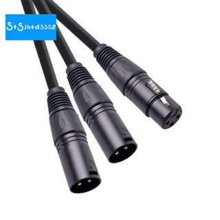 สายเคเบิลแยก XLR 3 Pin XLR ตัวเมีย เป็น XLR ตัวผู้ 50 ซม.