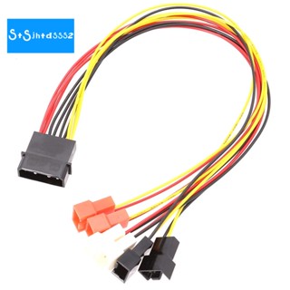 อะแดปเตอร์เชื่อมต่อพัดลมระบายความร้อน 4Pin Molex เป็น 3Pin 12V 7V 5V