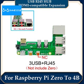 อะแดปเตอร์บอร์ด สําหรับ Raspberry Pi Zero Pi0 USB HUB RJ45 HAT 1 ชุด