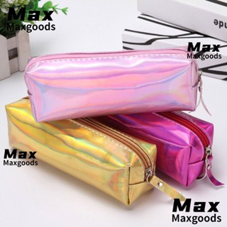 Maxg กระเป๋าดินสอ PVC กันน้ํา แบบพกพา 6 สี 2 ชิ้น