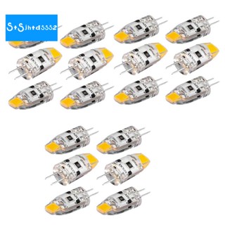 หลอดไฟ G4 LED 12V DC หรี่แสงได้ COB LED G4 1.5W 360 Beam (สีวอร์มไวท์) 12 ชิ้น