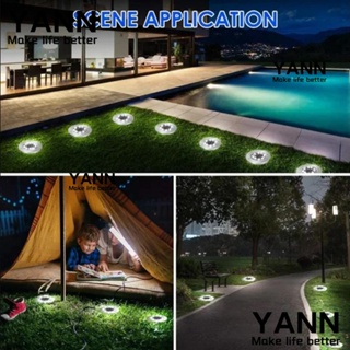 Yann1 โคมไฟ Led 8 ดวง พลังงานแสงอาทิตย์ กันน้ํา สําหรับติดใต้ดิน ทางเดิน กลางแจ้ง