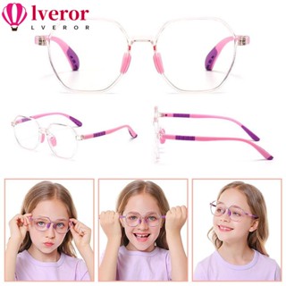 Lveror แว่นตา TR90 ป้องกันแสงสีฟ้า ใส่สบาย แบบพกพา สําหรับเด็กผู้ชาย และเด็กผู้หญิง