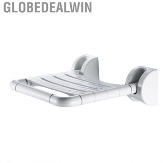 Globedealwin Shower Bench  Easy To Clean Stainless Steel Folding Seat for The Elderly