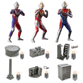 Bandai ของแท้ ตุ๊กตาฟิกเกอร์ Ultraman Shining Gashapon SP5 Digadia Gaia สําหรับตกแต่ง