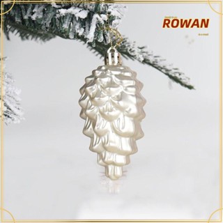 Rowans จี้ลูกบอลพลาสติก เนื้อแมตต์ 9 ซม. สําหรับแขวนตกแต่งคริสต์มาส ปาร์ตี้ 8 ชิ้น