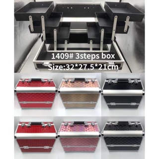 Spot# factory wholesale foreign trade three-layer double-open cosmetic case nail tattoo toolbox School Student distribution storage box 8jj