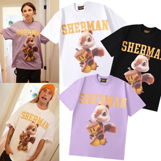 เสื้อยืด พิมพ์ลายกระรอก Drew House Smiling Sherman เหมาะกับทุกเพศ