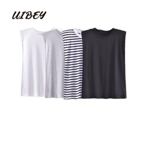 Uibey เสื้อกั๊ก คอกลม อเนกประสงค์ แฟชั่น 2497