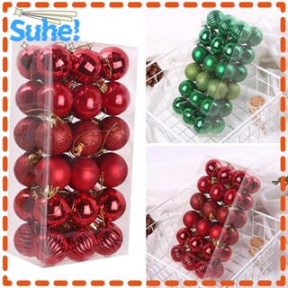 Suhe ลูกบอลพลาสติก ขนาด 4 ซม. สําหรับแขวนตกแต่งปาร์ตี้คริสต์มาส 36 ชิ้น