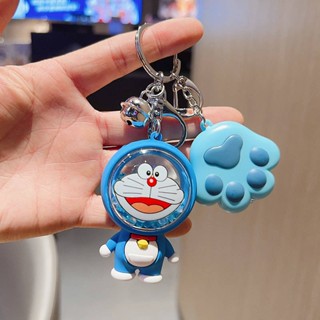 Cute Doraemon Aromatherapy Couple Car Key Ring Pendant Personalized Blue Fat Children Key Chain Bag Charm 6JT5