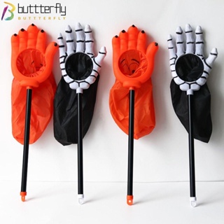 Buttterfly ถุงขนม รูปกระดูกฟักทอง โครงกระดูก สีขาว พร็อพปาร์ตี้ฮาโลวีน สําหรับเด็ก ผู้ใหญ่