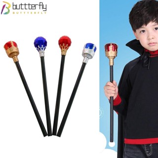 Buttterfly พร็อพไม้เท้าเจ้าหญิง ราชินีราชินี พลาสติก สีแดง น้ําเงิน สําหรับแต่งกายฮาโลวีน