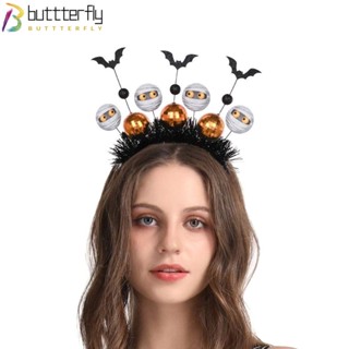 Buttterfly ที่คาดผม รูปค้างคาวผี พร้อมลูกบอล คุณภาพสูง สไตล์โกธิค ฮาโลวีน