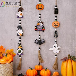 Buttterfly จี้ลูกปัด รูปฟักทองผี DIY สําหรับแขวนตกแต่งประตู เทศกาลฮาโลวีน