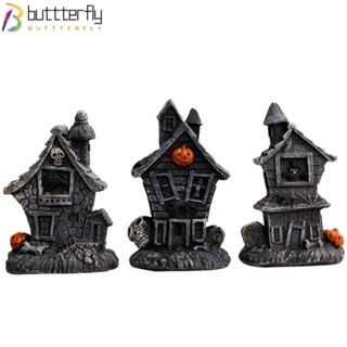 Buttterfly โคมไฟเรซิ่น รูปหัวกะโหลกผี สําหรับตกแต่งบ้านผีสิง ฮาโลวีน