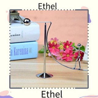 Ethel1 ลูกตุ้มโลหะ สีเงิน ของเล่นฟิสิกส์ สําหรับตั้งโต๊ะ บ้าน