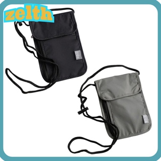 Zelth RFID กระเป๋าใส่หนังสือเดินทาง ID กระเป๋าเอกสาร ไนล่อน กันน้ํา แบบพกพา อเนกประสงค์ เดินทาง