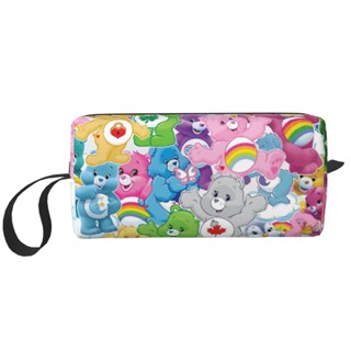 กระเป๋าเครื่องสําอาง แบบพกพา ลาย Care Bears สําหรับผู้หญิง