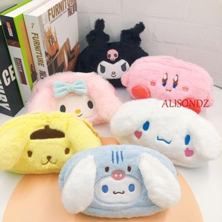 Alisondz กระเป๋าดินสอ เครื่องสําอาง ผ้ากํามะหยี่ขนนิ่ม ลายการ์ตูนอนิเมะ Cinnamoroll น่ารัก สําหรับผู้หญิง 1 ชิ้น