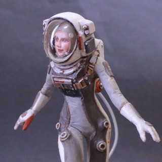 9.9 เหนื่อยมากพร้อมส่ง โมเดลฟิกเกอร์เรซิ่น 1/20 Hired Space Suit GK Humanoid สีขาว