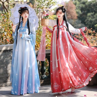 [Xueying] Tang Made Hanfu ชุดกระโปรงยาว สไตล์จีนโบราณ สําหรับนักเรียนหญิง