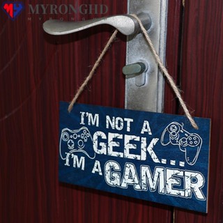 Myronghd ป้ายไม้ ลาย Im Gamer สําหรับตกแต่งห้องเล่นเกม