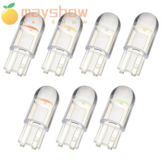 Mayshow หลอดไฟซีนอน Led 12V T10 COB 6000K สําหรับติดด้านข้างรถยนต์ 10 ชิ้น