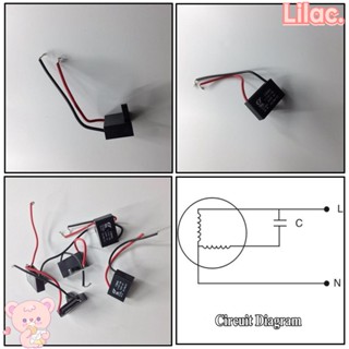 Lilac ตัวเก็บประจุมอเตอร์พัดลมเพดาน AC 450V 1.5 2uF CBB61 คุณภาพสูง