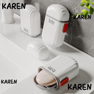 Karen กล่องเก็บสบู่ ระบายน้ําได้เอง พรีเมี่ยม สําหรับบ้าน