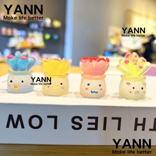 Yann1 กระถางต้นไม้เรซิ่น ขนาดเล็ก 4 สี สําหรับตกแต่งบ้าน 3 ชิ้น