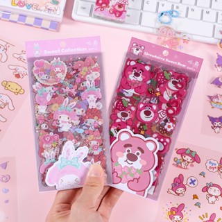 สติกเกอร์ ลายการ์ตูน Sanrio Kuromi Melody Cinnamoroll Creamy Little Things Guca น่ารัก 10 นิ้ว สําหรับติดตกแต่งสมุด