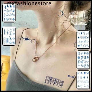 Mxfashione สติกเกอร์รอยสักบนใบหน้า กันน้ํา ขนาดใหญ่ สําหรับผู้ใหญ่