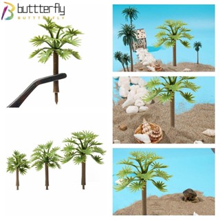 Buttterfly ต้นมะพร้าวปลอม ต้นปาล์ม สําหรับตกแต่งโต๊ะ รางรถไฟ DIY 10 ชิ้น