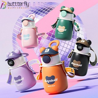 Buttterfly แก้วน้ําสเตนเลส มีฉนวนกันความร้อน ลายการ์ตูน รักษาความสด