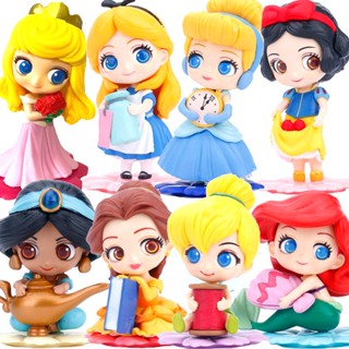 โมเดลฟิกเกอร์ Disney Princess Jasmine Belle Alice Tinker Bell Cinderella ของเล่นสําหรับเด็ก